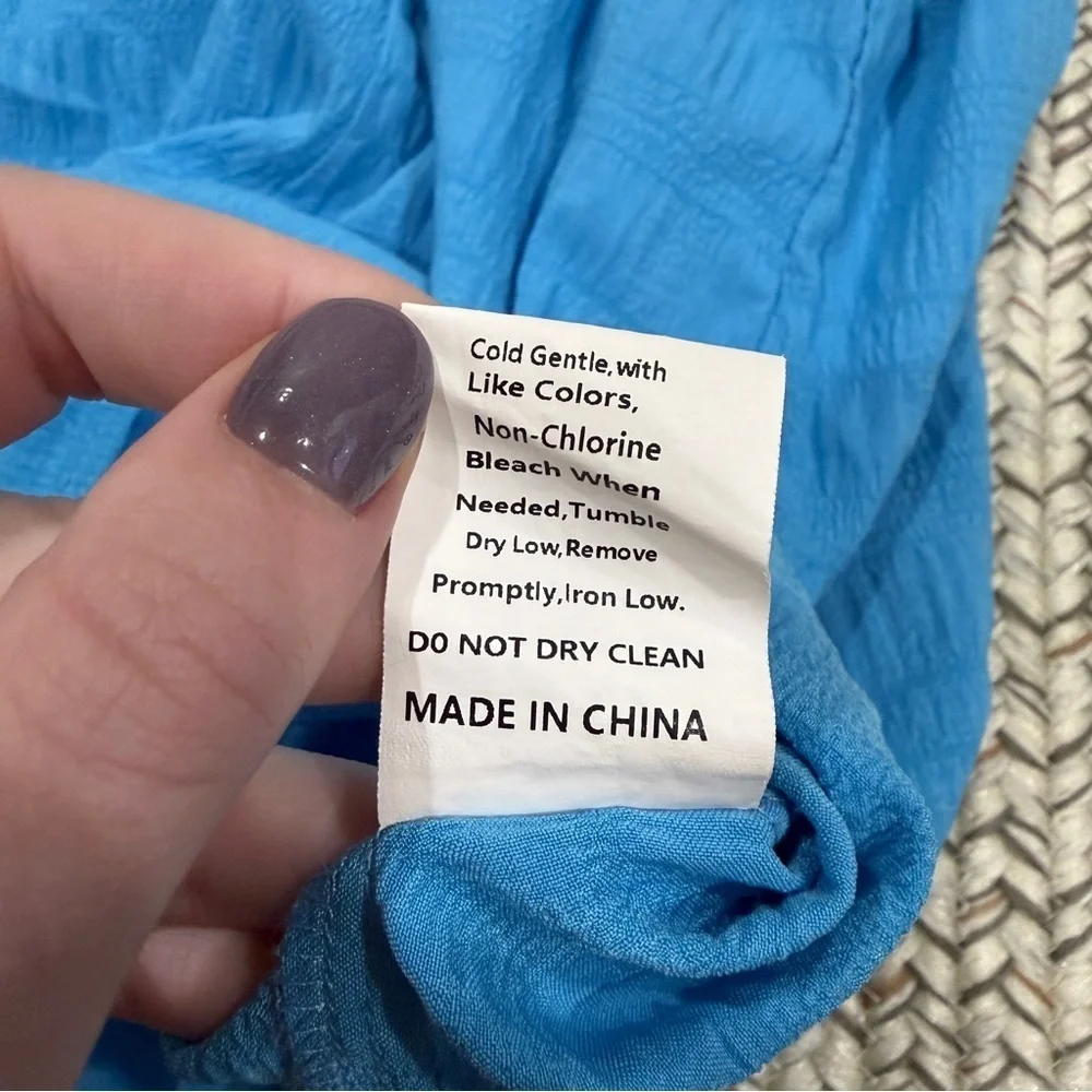 Unbranded Blue Twist Front Romper
